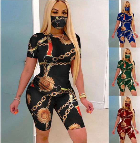

vintage womens tracksuits short tie dye set casual tracksuit printing summer tees women clothes ladies 2 two piece sets outfits t9947525, Gray