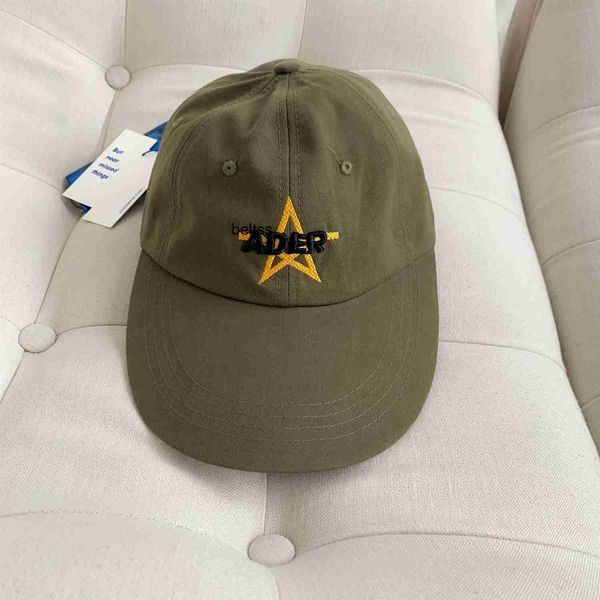 

ader hat pentagram baseball cap summer men's and women's same three-dimensional letter embroidered cap, Blue;gray