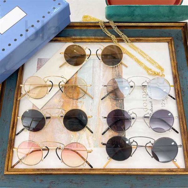 

sunglasses designer new g oval chain sunglasses ins ni ni's same personalized gg0991s zg91, White;black