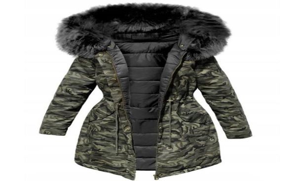 

2020 women winter jacket hooded parkas winter coat women loose parka fur collar cotton padded jackets slim8502880, Black