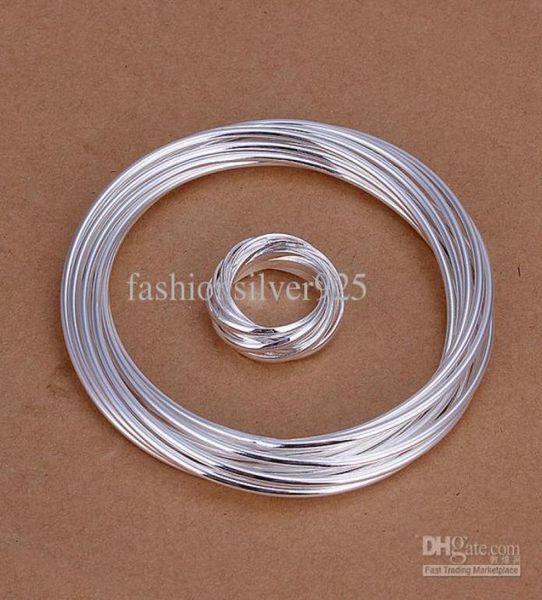 

whole retail lowest christmas gift 925 silver necklacebracelet set ts1622855606