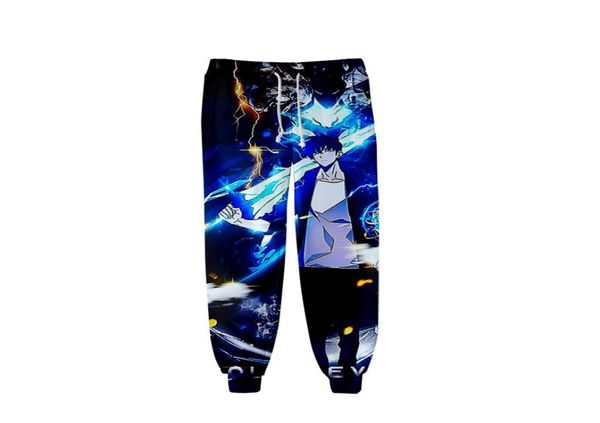 

manga solo leveling 3d joggers pants menwomen casual trousers hip hop sweatpants pantalon homme sung jin woo cosplay costumes4430285, Black
