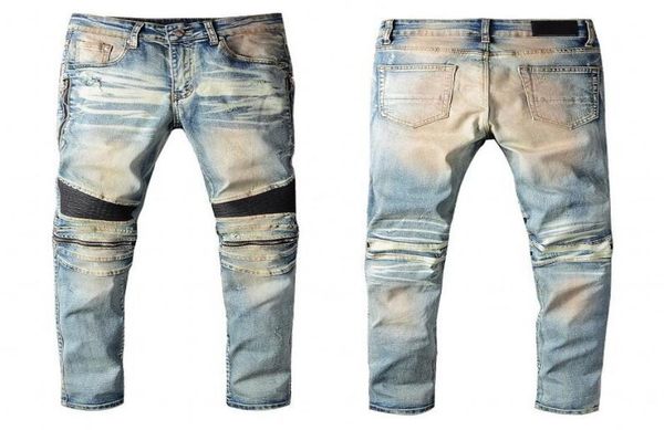 

men designs brand jeans clothing designer pants off road panther blue soldier mens slim denim straight biker hip hop jeans6698571