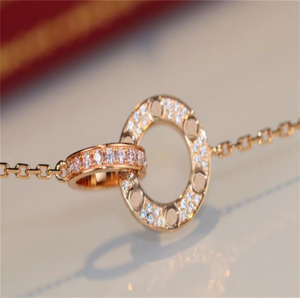 

luxury designer necklace classic circle designer jewelry fashion womens necklace for women luxurys diamond necklace257b3970941, Silver