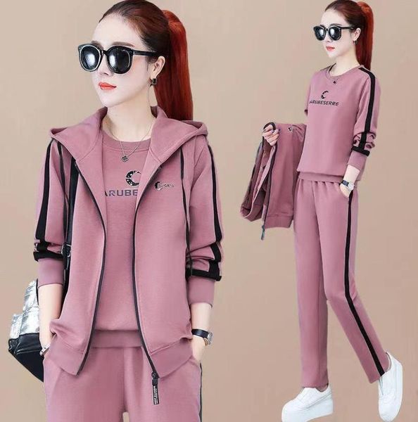 

women039s two piece pants autumn and winter plush vest three sets women39s 2022 thickened sweater casual ladies sportswe1522225, White