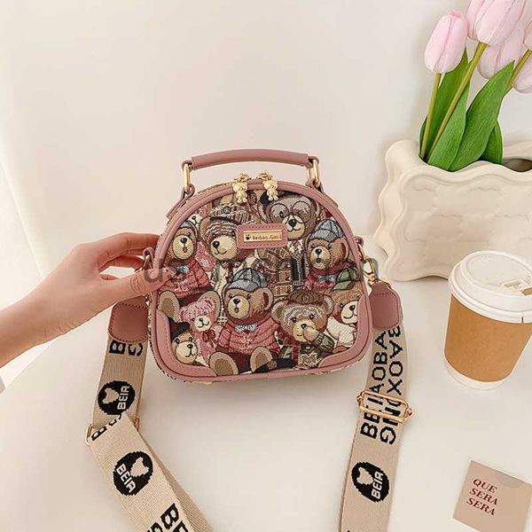 

evening bags casual round bag bear pattern design fashion crossbody bag j230804