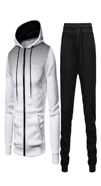 

men039s tracksuits two piece set men tracksuit polyester sweatshirt and pants outfit sportswear suit hooded hoodies male sweats9254927, Gray