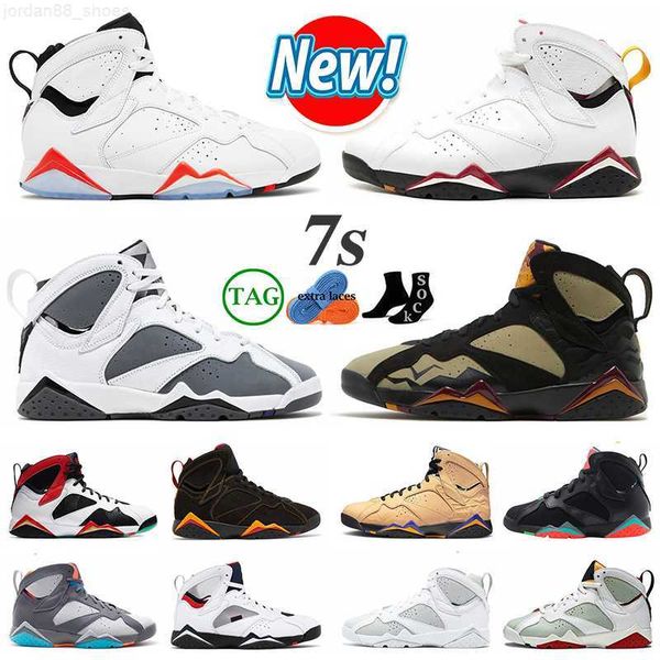 

7 7s women men basketball shoes white infrared black olive cardinal citrus flint new sheriff in town sweater trophy room patent leather mome