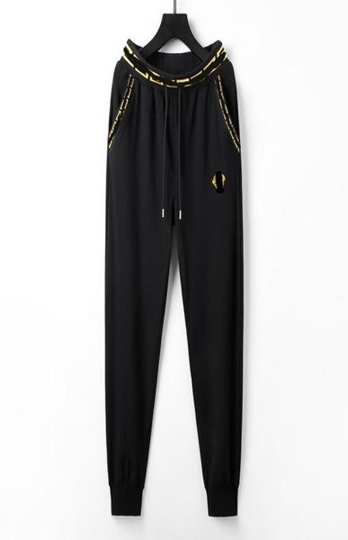 

designer mens womens pants fashion simple solid color trousers sports casual golden coloured sides pocket bottom trousers2066880, Black