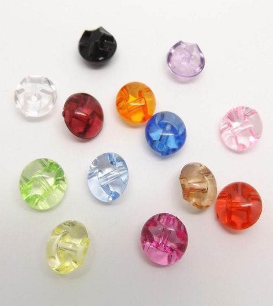 

125mm shank buttons acrylic clear candy color for shirts clothes handmade gift box craft diy scrapbook favor sewing8607813, Black