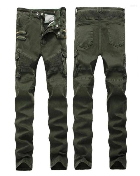 

men039s pants trendy men trousers male zippers bottoms mid waist ruches pencil cargo dressing1222244, Black