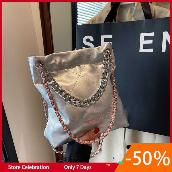 

lingge chain bag for women with large capacity 2023 new fashion niche high-end casual one shoulder crossbody bucket bag