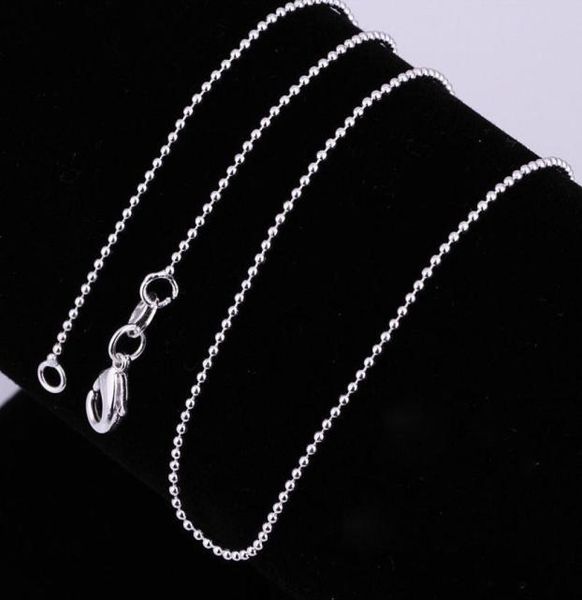 

100pcs lot 925 sterling silver ball bead chains necklace chains jewelry 16308701742