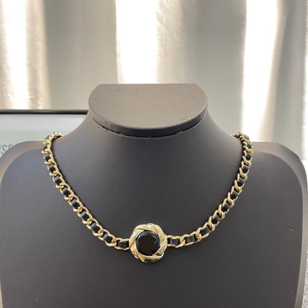 

fashion link chain necklace luxury designer necklace jewelry black gold chains necklaces party gifts, Silver