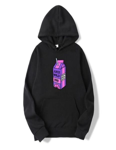 

juice wrld hoodies sweatshirt 100 real music trap rap rainbow fault juice wrld pant menwomen oversize hip hop winter pullover 223649865, Black