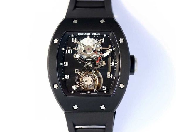 

rm001 real tourbillon watch fantasic superb men wrist watches erpj high-end quality mechanical uhr all ti case montre richar luxe reloj homb, Slivery;brown
