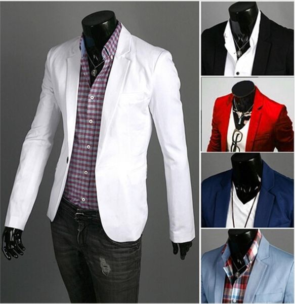 

blazer men 2020 new arrival fashion clothing wild single button terno suit jacket men039s casual slim fit suit blazer masculino4995615, Black;brown