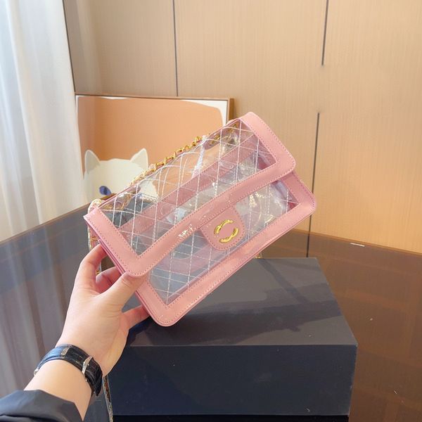 

clear jelly bags totes handbag designer bag women baguette beach crossbody bag letter shoulder purse canvas flap messenger handbags embossin