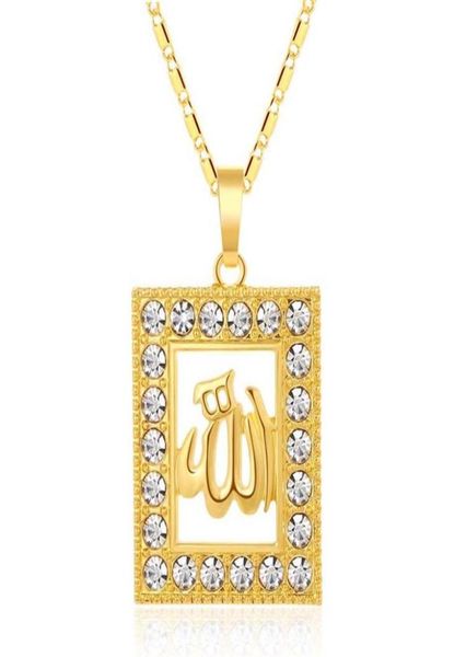 

fashion rhinestone middle eastern islamic religious muslim necklace neck chain for gold silver color arab women jewelry gift bijou4657655