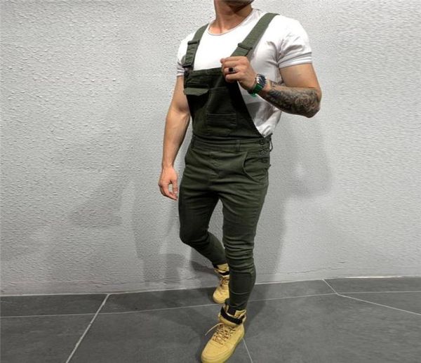 

men039s jeans man pants for men pocket denim overall jumpsuit cool designer brand streetwear suspender pant e219492922, Blue
