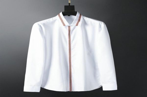 

2021 polka dot mens designer shirt autumn long sleeve casual dress shirts style homme clothing m2xl646752495, White;black