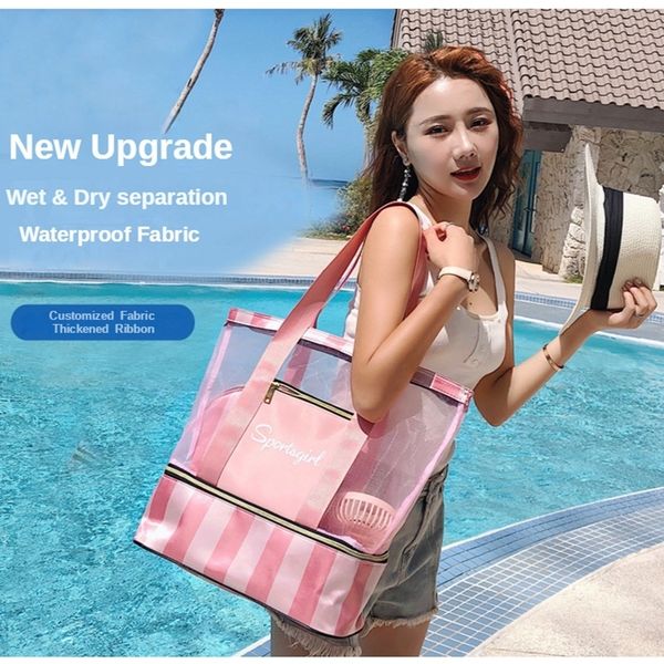 

school bags 2023 swimming bag women's wet and dry separation waterproof fitness swimsuit storage sports leisure beach 230804