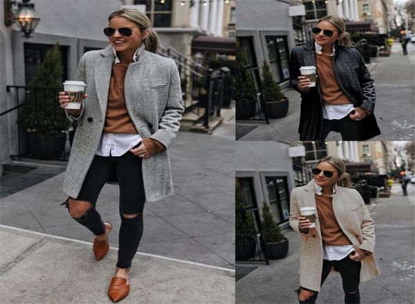 

chic women trench coat casual s jacket blazer autumn female long suit jackets stylish ladies 2208192032806, Black;brown