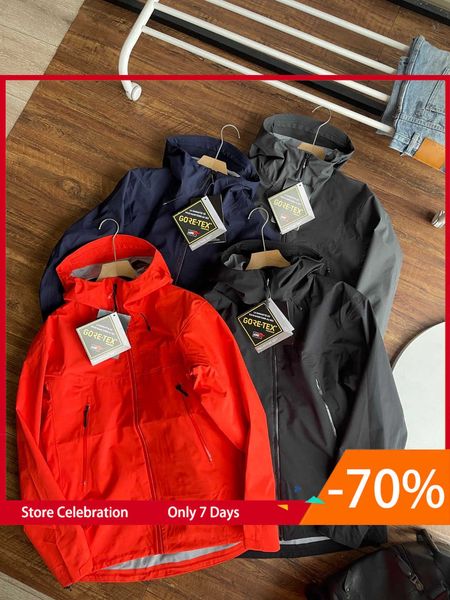 

men's jackets 89673 arc 1 three layer outdoor waterproof jacket for men women goretexpro beta male casual lightweight hiking 230222, Black;brown