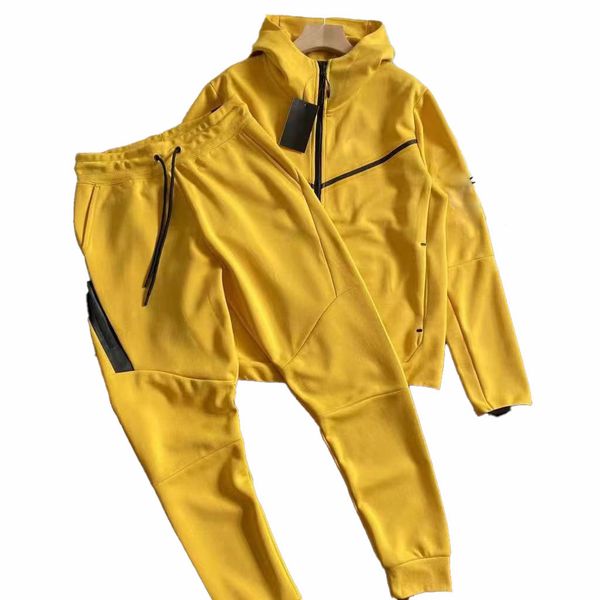

in the spring of 2023, the couple's cotton knitted zipper leisure sports tide brand suit for men and women sweater suit trend yellow., Gray