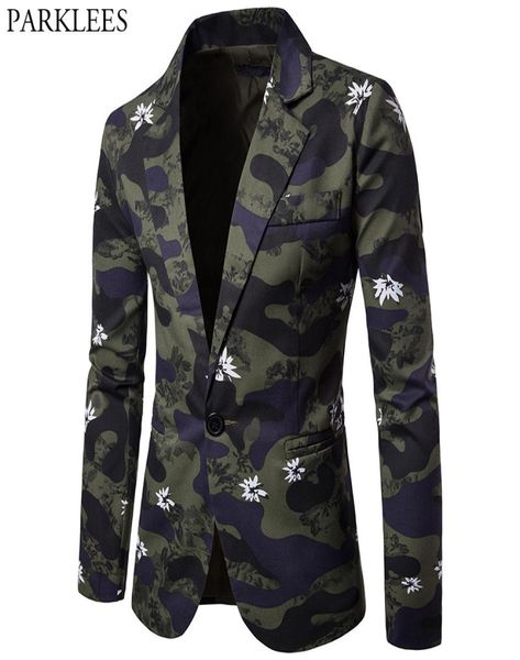 

camouflage blazer jacket men 2017 brand new print mens blazers casual single breasted men suit blazer slim fit winter 2xl9302049, White;black