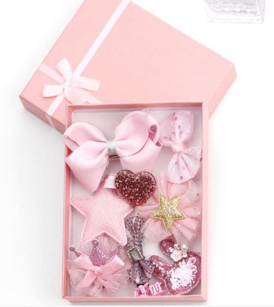 

5 style 10pcsset children039s hair clips girls princess baby hairpin teens toddler hair bows clips head jewerly5029939, Slivery;white