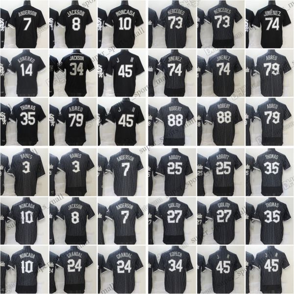 

2023 baseball jerseys baines harrison anderson jackson moncada konerko mendick grandal abbott giolito hendriks lynn kopech thomas mercedes a, Blue;black