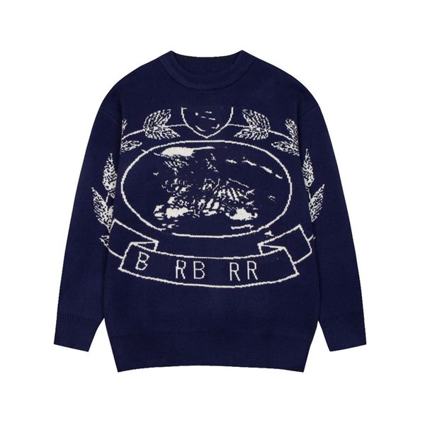 

fashion men's sweater 2023 ba jia luxury designer knitted sweater vintage decoration letter logo couple casual loose long sleeve 02-05, White;black