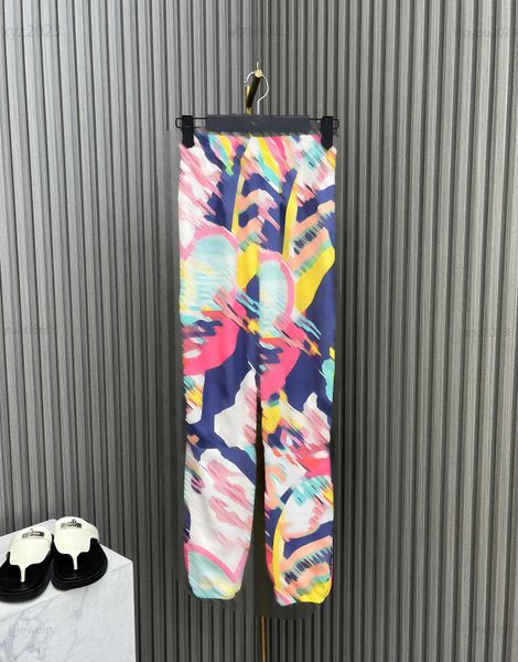 

designer women clothes girl trousers elastic waist britches size s-l colorful pattern full print pants july28, Black;white