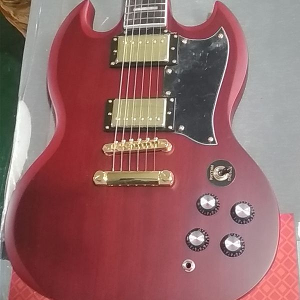 

custom shop sg custom stain wine red 6-string solid mahogany electric guitar