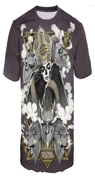 

men039s t shirts ghost band menwomen fashion cool 3d printed tshirts casual style tshirt streetwear drop4507355, White;black