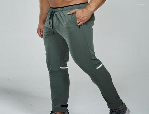 

men039s pants sports man men39s fitness trousers spring summer quickdrying stretch reflective joggers running long m3xl my1132981, Black