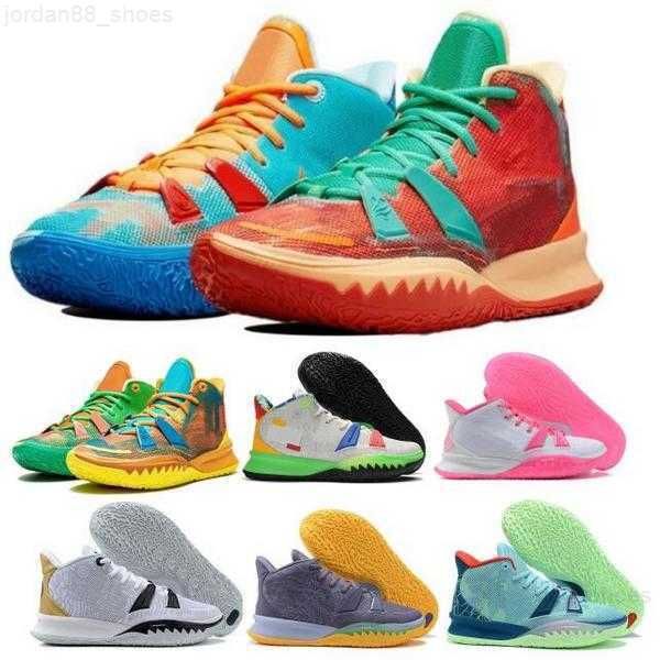 

kyrie 7 7s men basketball shoes visions room fire air and earth water concepts horus final rings icons of sport 2023 fashion trainers sneake, Black
