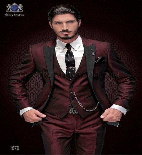 

new brand groom tuxedo suit 2018 custom made burgundy men suits terno slim fit peaked lapel groomsmen men wedding party suits cust7972861, Black;gray