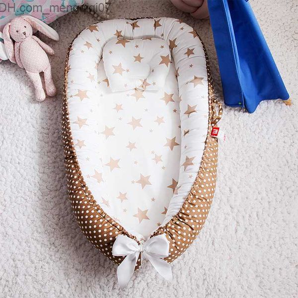

bassinets cradles baby cotton cradle with pillow 85 * 50cm baby nest bed neonatal nest z230804
