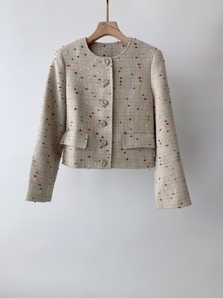 

2022 women vintage designer tweed blazer jacket coat female milan runway designer dress causal long sleeve clothing suit a62, White;black