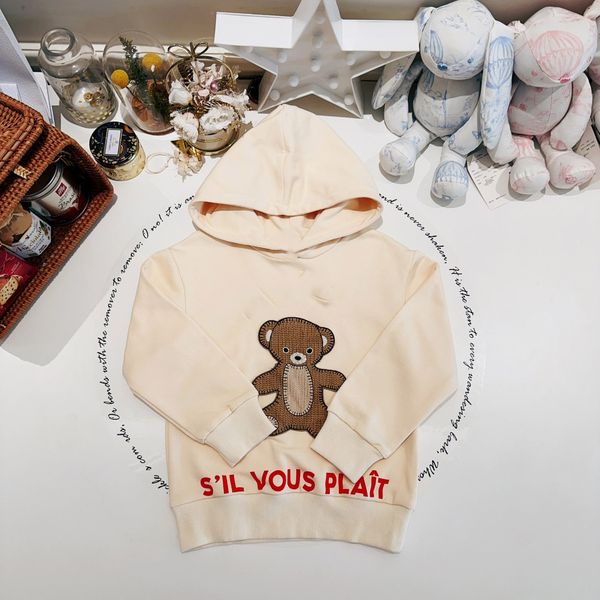 

designer children hooded jackets 2023fw autumn cotton hoodies outwear water-soluble adhesive embroidered hoodies brand girls sports hoodies, Blue;gray