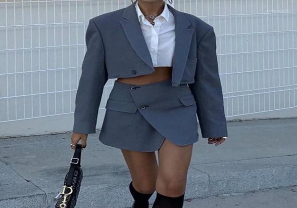 

winter women blazers and jackets elegant cropped blazer femeninowomen skirt set suit office wear corduroy women039s suits 4388787, White;black