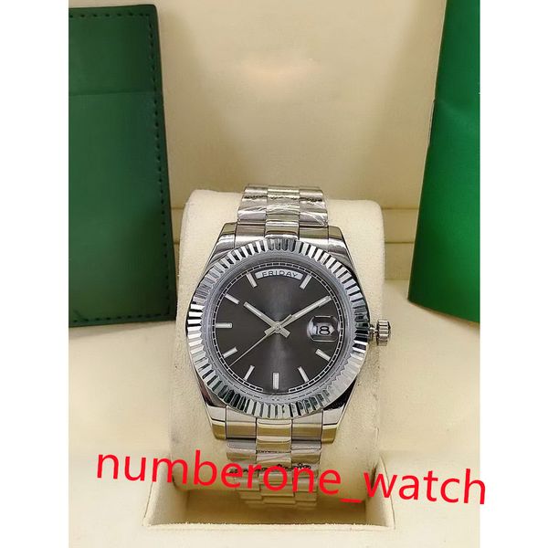

waterproof watches for men with box designer week day date automatic watches 41mm stainless steel folding buckle sapphire luminous mechanica, Slivery;brown
