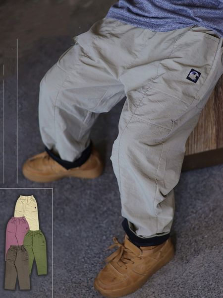 

fashion children casual trousers 2023 autumn boys letter embroidery loose pants kids quick-drying pants s0281v, Blue