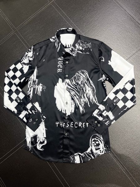 

men's dress shirt slim fit flex collar stretch pint brand clothing men long sleeve dress shirts hip hop style quality cotton 12394, White;black