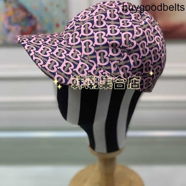 

designer brand hat style tb full printed baseball cap with foreign style thin men's and women's same style cap with tongue korean, Blue;gray