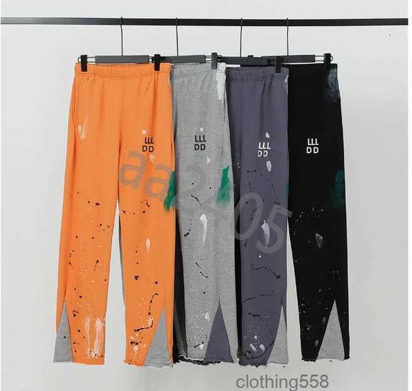 

designer men's pants galleryes depts multi panel flared pants women sports high street casual sweatpants vintage trousers hip hop pants, Black