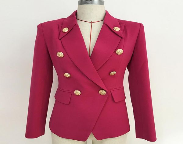 

premium new style original design women039s doublebreasted classic blazer slim jacket metal buckles red coat outwe1700369, White;black