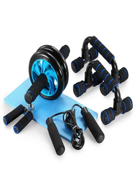 

tomshoo 5in1 abdominal roller fitness wheel kit with push up bar jump rope hand gripper knee pad abdominal core carver workout7343858